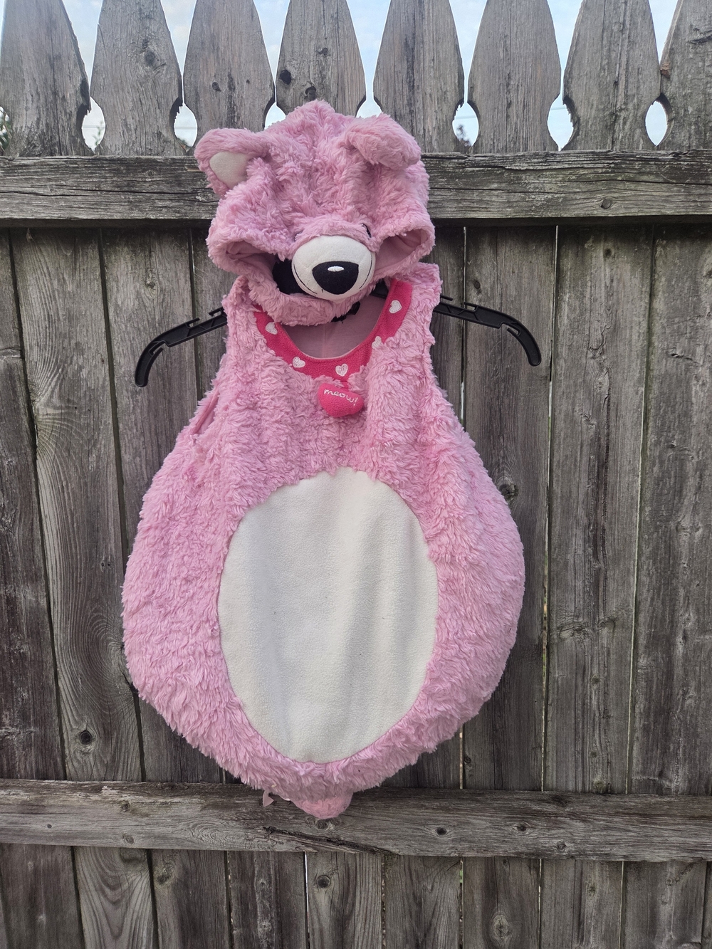 Childrens Place Pink Plush Bear Costume Hoodie for Kids - Unbranded